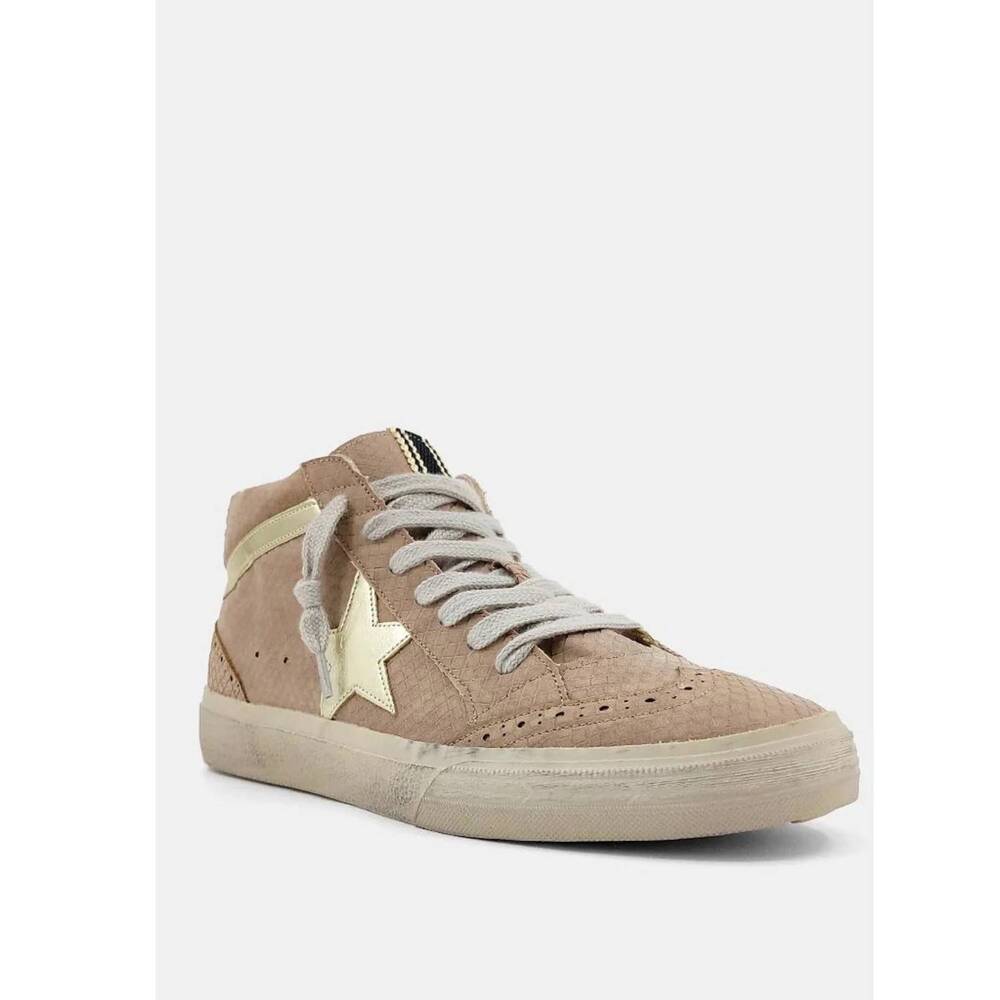 NEW SHU SHOP women's paulina high top sneakers in bone
